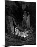 Gustave Doré (Illustration to Dante's "Divine Comedy," Inferno - The Heretics) Art Poster Print-null-Mounted Poster