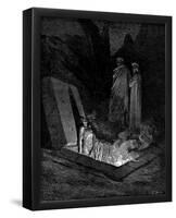 Gustave Doré (Illustration to Dante's "Divine Comedy," Inferno - The Heretics) Art Poster Print-null-Framed Poster