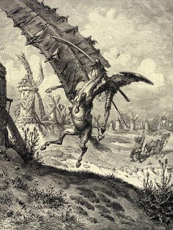 Illustration to the Book Don Quixote De La Mancha by M. De Cervantes, 1863