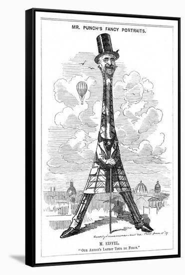 Gustave Eiffel a Satire on the Recently Built Eiffel Tower: "Our Artist's Latest Tour de Force"-Linley Sambourne-Framed Stretched Canvas