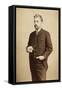 Gustave Eiffel, debout, coupé au milieu des genoux, lorgnons à la main-Bosch E. Van-Framed Stretched Canvas