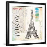 Gustave Eiffel Sketchbook-Angela Staehling-Framed Art Print