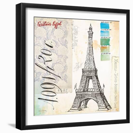 Gustave Eiffel Sketchbook-Angela Staehling-Framed Art Print