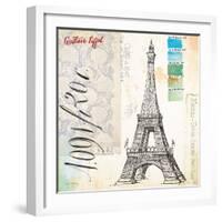 Gustave Eiffel Sketchbook-Angela Staehling-Framed Art Print