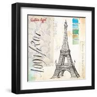 Gustave Eiffel Sketchbook-Angela Staehling-Framed Art Print