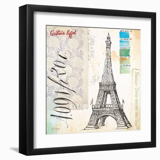 Gustave Eiffel Sketchbook-Angela Staehling-Framed Art Print