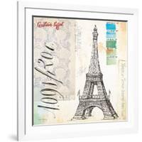 Gustave Eiffel Sketchbook-Angela Staehling-Framed Art Print