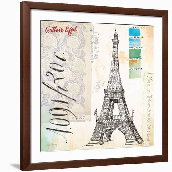 Gustave Eiffel Sketchbook-Angela Staehling-Framed Art Print