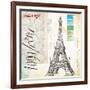 Gustave Eiffel Sketchbook-Angela Staehling-Framed Art Print