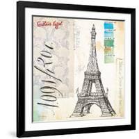 Gustave Eiffel Sketchbook-Angela Staehling-Framed Art Print