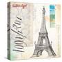 Gustave Eiffel Sketchbook-Angela Staehling-Stretched Canvas