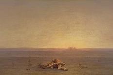 Evening Prayer in the Sahara, 1863-Gustave Guillaumet-Framed Giclee Print