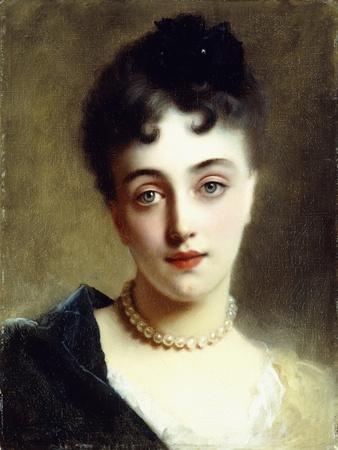An Elegant Lady with Pearls