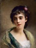 Head of a Girl-Gustave Jacquet-Giclee Print