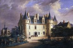 Logis Du Roi, King's Residence at Château D'Amboise, Built 15th Century, Painted C. 1840-Gustave Joseph Noel-Framed Stretched Canvas
