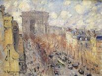 Bastille Day on Rue De Clignancourt, Paris-Gustave Loiseau-Giclee Print