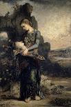 The Thracian Girl Carrying the Head of Orpheus, c.1865-Gustave Moreau-Giclee Print