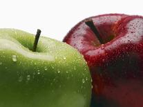 A Red Apple with Leaf-Gustavo Andrade-Photographic Print