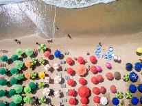 Top View of Umbrellas in a Beach-Gustavo Frazao-Stretched Canvas