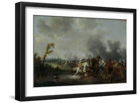 Gustavus Adolphus II in the Battle of Luetzen on 16th November 1632, C.1635-Palamedes Palamedesz-Framed Giclee Print