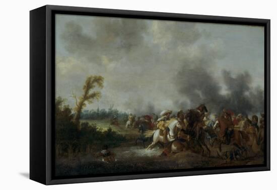 Gustavus Adolphus II in the Battle of Luetzen on 16th November 1632, C.1635-Palamedes Palamedesz-Framed Stretched Canvas