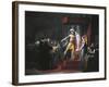 Gustavus II Adolphus Vasa Imposing Oath of Allegiance to His Daughter Cristina-Pelagio Palagi-Framed Giclee Print