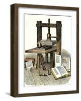 Gutenberg's Printing Press, Mainz, Germany, 1450s-null-Framed Giclee Print