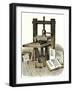 Gutenberg's Printing Press, Mainz, Germany, 1450s-null-Framed Giclee Print