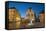 Gutenberg Square at Dusk, Gyor, Western Transdanubia, Hungary, Europe-Ian Trower-Framed Stretched Canvas