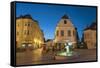 Gutenberg Square at Dusk, Gyor, Western Transdanubia, Hungary, Europe-Ian Trower-Framed Stretched Canvas