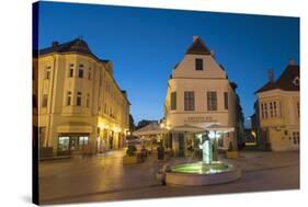 Gutenberg Square at Dusk, Gyor, Western Transdanubia, Hungary, Europe-Ian Trower-Stretched Canvas