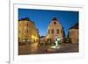 Gutenberg Square at Dusk, Gyor, Western Transdanubia, Hungary, Europe-Ian Trower-Framed Photographic Print