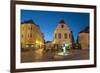 Gutenberg Square at Dusk, Gyor, Western Transdanubia, Hungary, Europe-Ian Trower-Framed Photographic Print