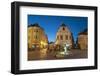 Gutenberg Square at Dusk, Gyor, Western Transdanubia, Hungary, Europe-Ian Trower-Framed Photographic Print