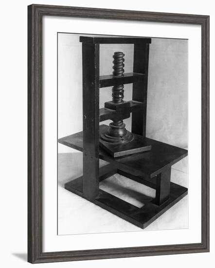 Gutenberg Type Printing Press-null-Framed Photographic Print