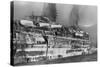 Gutted Hull of Oceanliner, Qn. Elizabeth-null-Stretched Canvas