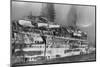 Gutted Hull of Oceanliner, Qn. Elizabeth-null-Mounted Photographic Print