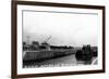 Guttenberg, Iowa - Mississippi Lock and Dam-Lantern Press-Framed Art Print