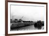 Guttenberg, Iowa - Mississippi Lock and Dam-Lantern Press-Framed Art Print