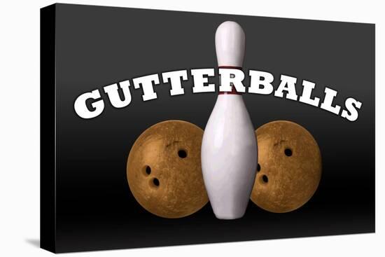 Gutterballs a Jackie Treehorn Production Movie Poster-null-Stretched Canvas