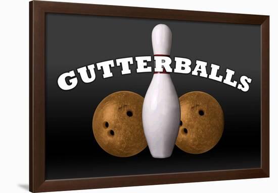 Gutterballs a Jackie Treehorn Production Movie Poster-null-Framed Poster