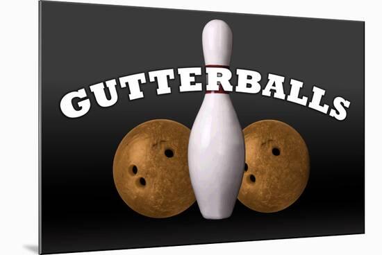 Gutterballs a Jackie Treehorn Production Movie Poster-null-Mounted Poster