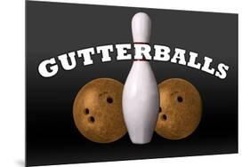 Gutterballs a Jackie Treehorn Production Movie Poster-null-Mounted Poster