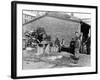 Gutting Fish Outside a Warehouse in Whitby, North Yorkshire, 1959-null-Framed Photographic Print