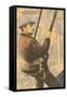 Gutzon Borglum on Mt. Rushmore-null-Framed Stretched Canvas