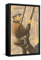 Gutzon Borglum on Mt. Rushmore-null-Framed Stretched Canvas