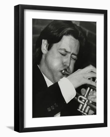 Guy Barker Playing the Trumpet at the Fairway, Welwyn Garden City, Hertfordshire, 3 November 1991-Denis Williams-Framed Photographic Print