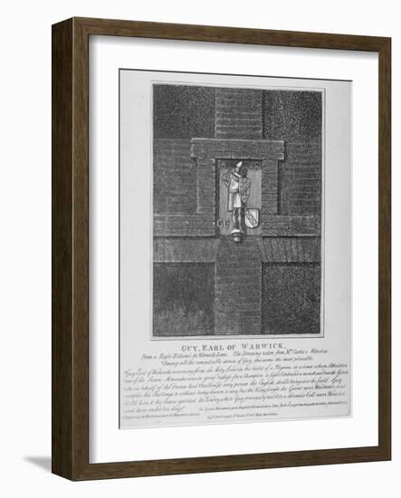 Guy, Earl of Warwick, Relief in Warwick Lane at the Corner of Newgate Street, City of London, 1791-John Thomas Smith-Framed Giclee Print