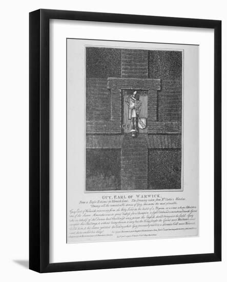 Guy, Earl of Warwick, Relief in Warwick Lane at the Corner of Newgate Street, City of London, 1791-John Thomas Smith-Framed Giclee Print