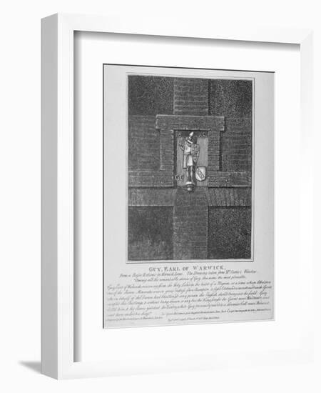 Guy, Earl of Warwick, Relief in Warwick Lane at the Corner of Newgate Street, City of London, 1791-John Thomas Smith-Framed Giclee Print